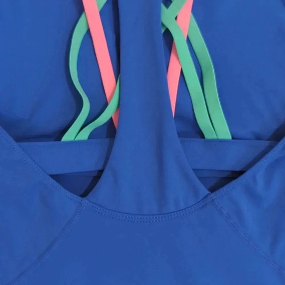 Fabletics Boost Built-In Bra Tank, Color Baja/Seascape Multi Size XS - Picture 13 of 16